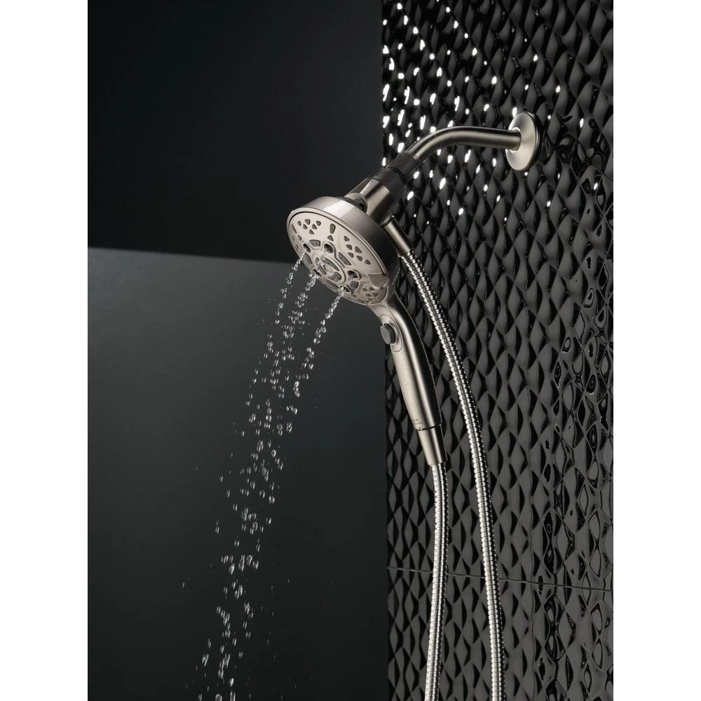 SureDock 7-Spray 5 In. Single Wall Mount Handheld H2Okinetic Shower Head In SpotShield Brushed Nickel 12 SureDock 7-Spray 5 In. Single Wall Mount Handheld H2Okinetic Shower Head In SpotShield Brushed Nickel - Image 10
