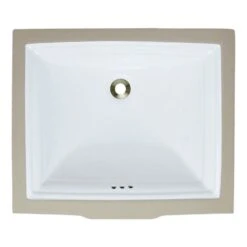 MR Direct Undermount Porcelain Bathroom Sink In White