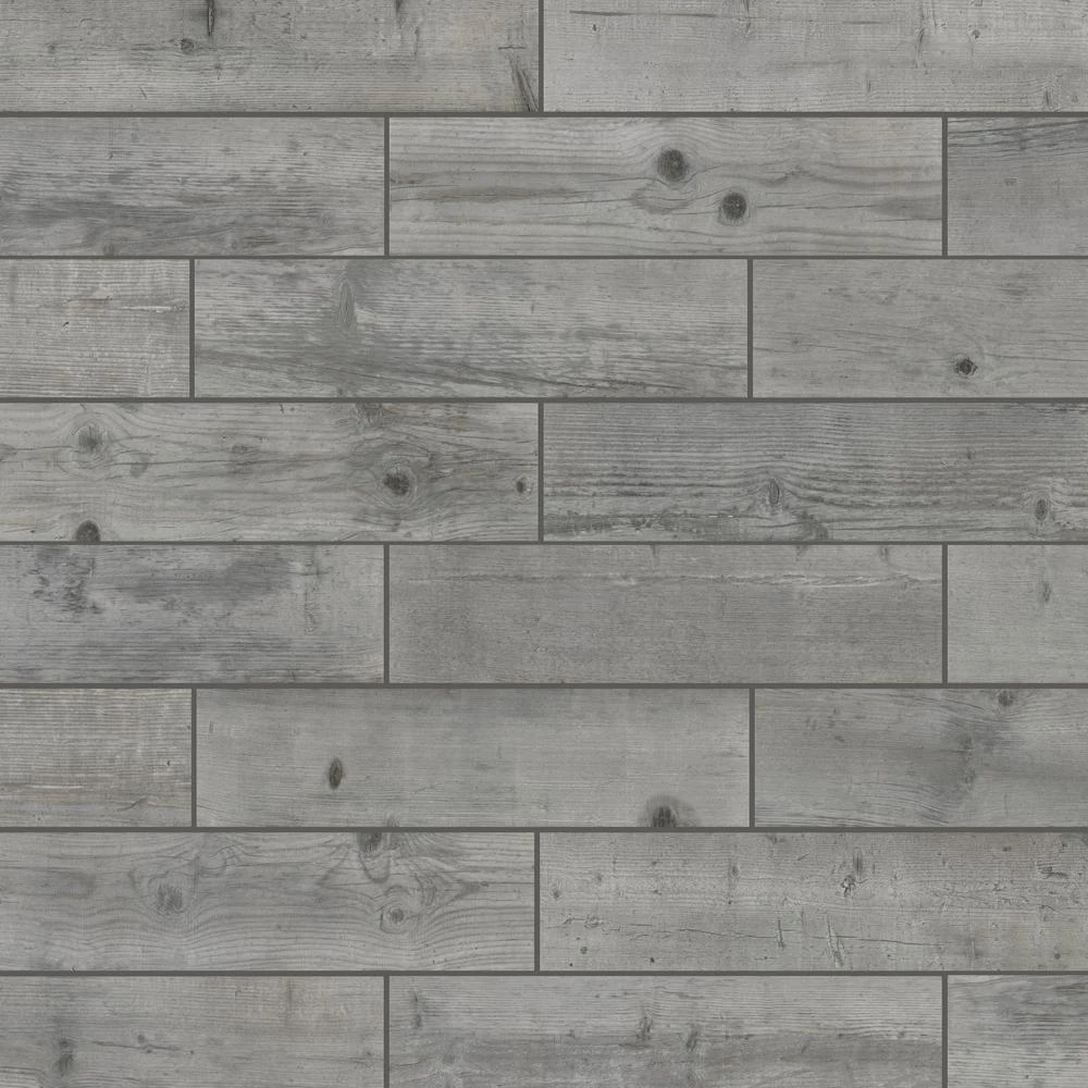 Florida Tile Home Collection Timber Grey 6 In. X 24 In. Porcelain Floor And Wall Tile (14 Sq. Ft. / Case) 3 Florida Tile Home Collection Timber Grey 6 In. X 24 In. Porcelain Floor And Wall Tile (14 Sq. Ft. / Case)