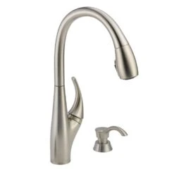 DeLuca Single-Handle Pull-Down Sprayer Kitchen Faucet With ShieldSpray Technology And Soap Dispenser In Stainless -Master Locks Shop 2e923de65ca823599f5f50a691545a84 1800x1800