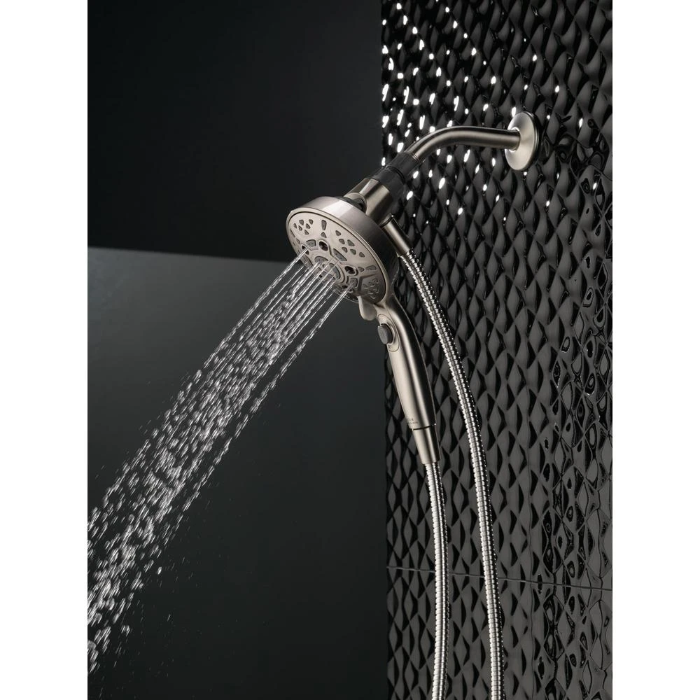 SureDock 7-Spray 5 In. Single Wall Mount Handheld H2Okinetic Shower Head In SpotShield Brushed Nickel 8 SureDock 7-Spray 5 In. Single Wall Mount Handheld H2Okinetic Shower Head In SpotShield Brushed Nickel - Image 6