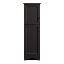 MagickWoods Elements Brighton 18"W X 22"D X 60"H Dark Chocolate Linen Cabinet -Master Locks Shop 30204 frontview mw 1800x1800