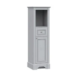 MagickWoods Libertyville 18"W X 18"D X 60"H Cloud Gray Linen Cabinet -Master Locks Shop 30277 qlvrev mw 1800x1800