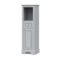 MagickWoods Libertyville 18"W X 18"D X 60"H Cloud Gray Linen Cabinet -Master Locks Shop 30277 qrvrev mw 1800x1800