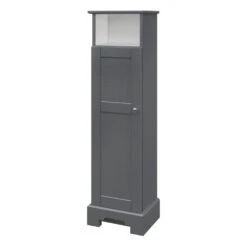 MagickWoods Windsor 13"W X 10"D X 47"H Graphite Gray Linen Cabinet -Master Locks Shop 30325 qrvrev mw 1800x1800