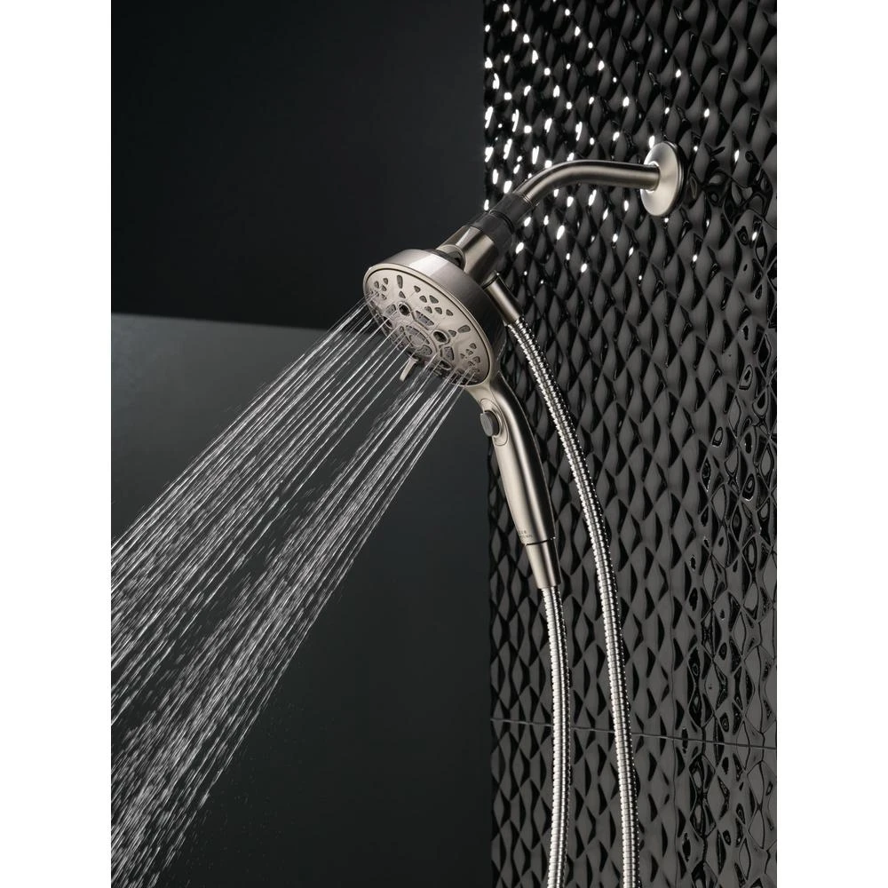 SureDock 7-Spray 5 In. Single Wall Mount Handheld H2Okinetic Shower Head In SpotShield Brushed Nickel 6 SureDock 7-Spray 5 In. Single Wall Mount Handheld H2Okinetic Shower Head In SpotShield Brushed Nickel - Image 4