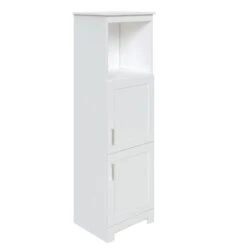 MagickWoods Elements Staverton 18-1/2"W X 15-1/8"D X 60"H White Linen Cabinet -Master Locks Shop 31037 qlv mw 1800x1800