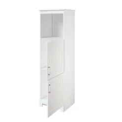 MagickWoods Elements Staverton 18-1/2"W X 15-1/8"D X 60"H White Linen Cabinet -Master Locks Shop 31037 rov mw 1800x1800