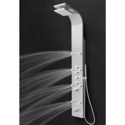 65 In. 8-Jet Shower Panel System In Stainless Steel With Adjustable Rainfall Shower Head, Handshower Wand And Tub Spout -Master Locks Shop 323302f9e01cef127d561199f6f026ef 1800x1800