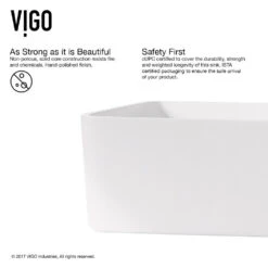 VIGO Jasmine Handmade Matte Stone Rectangle Vessel Bathroom Sink In Matte White -Master Locks Shop 32ca37f43d609fedd0008f4313ce9dfd 1800x1800