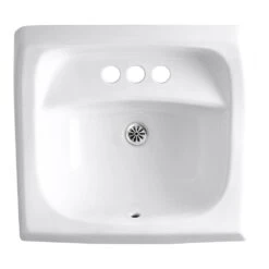 KOHLER Kingston Wall-Mount Vitreous China Bathroom Sink In White With Overflow Drain -Master Locks Shop 3389b111a77218f30aa760038273d415 1800x1800
