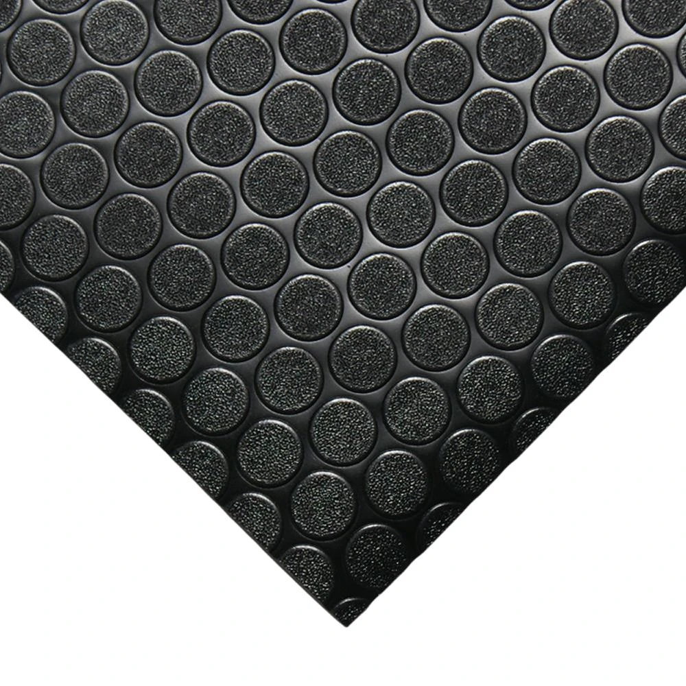Rubber-Cal Coin Grip 4 Ft. X 4 Ft. Dark Grey Commercial Grade PVC Flooring 5 Rubber-Cal Coin Grip 4 Ft. X 4 Ft. Dark Grey Commercial Grade PVC Flooring - Image 3