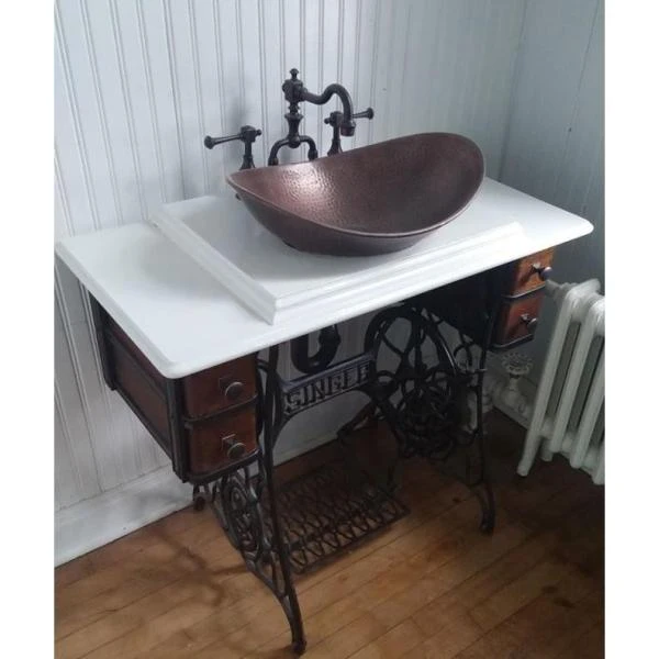 SINKOLOGY Confucius 19 In. Copper Vessel Sink Handmade Pure Copper Sink In Antique Copper 5 SINKOLOGY Confucius 19 In. Copper Vessel Sink Handmade Pure Copper Sink In Antique Copper - Image 3