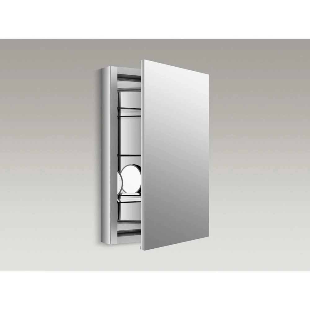 Verdera 20 In. W X 30 In. H Aluminum Medicine Cabinet With Adjustable Flip-Out Flat Mirror 7 Verdera 20 In. W X 30 In. H Aluminum Medicine Cabinet With Adjustable Flip-Out Flat Mirror - Image 5