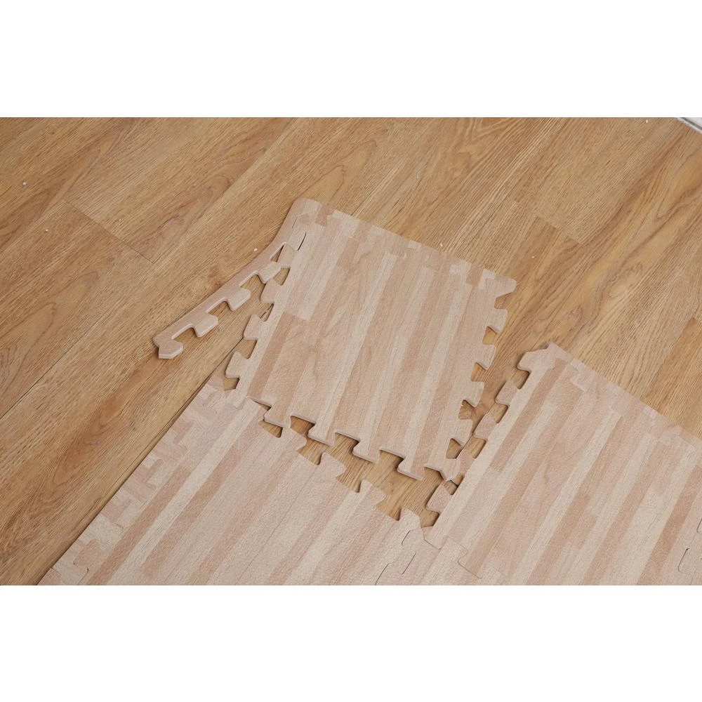 206996596 Soft EVA Foam Mat Flooring Tiles, Oak Wood Print, 16 PC, 12" X 12", 16 Sq. Ft. 4 206996596 Soft EVA Foam Mat Flooring Tiles, Oak Wood Print, 16 PC, 12" X 12", 16 Sq. Ft. - Image 2