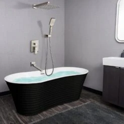 3-Spray With 2.5 GPM 10 In. 3 Functions Tub Wall Mount Dual Shower Heads In Spot In Brushed Nickle (Valve Included) -Master Locks Shop 355b05f068771e08575b6bc5b931d887 aa0af846 0917 4ad0 9ed6 a3d1243e6144 1800x1800