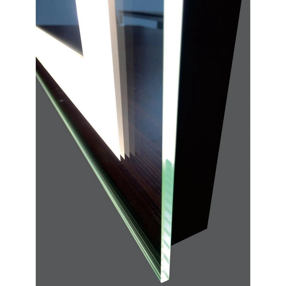 40 In. X 32 In. Single Frameless LED Lighted Bathroom Wall Mounted Mirror 4 40 In. X 32 In. Single Frameless LED Lighted Bathroom Wall Mounted Mirror - Image 2