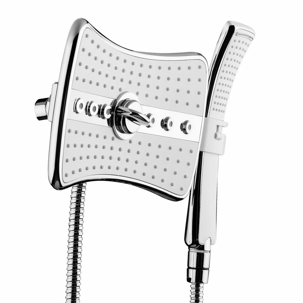 4-spray 9 In. Dual Shower Head And Handheld Shower Head In Chrome 5 4-spray 9 In. Dual Shower Head And Handheld Shower Head In Chrome - Image 3