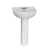 Barclay Products Compact 550 Pedestal Combo Bathroom Sink In White