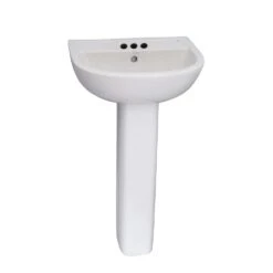 Barclay Products Compact 550 Pedestal Combo Bathroom Sink In White