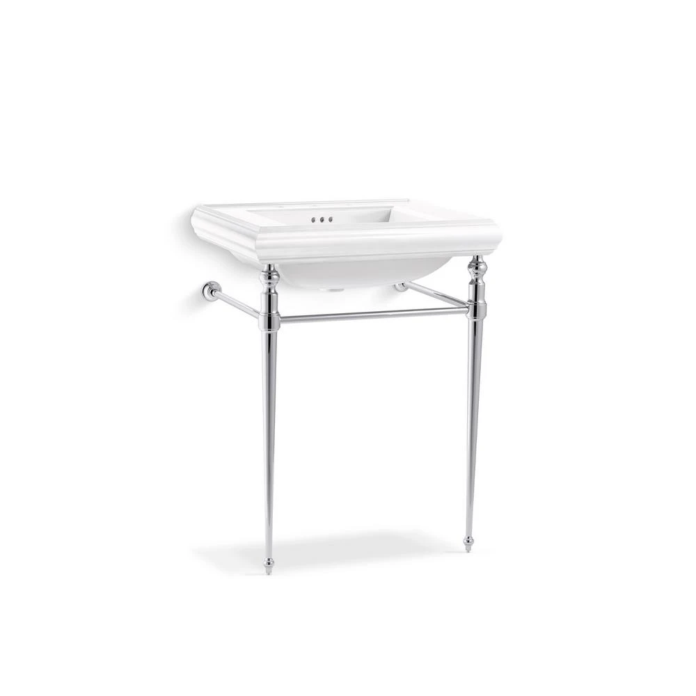 KOHLER Memoirs 5-3/8 In. Cermaic Pedestal Sink Basin In White With Overflow Drain 6 KOHLER Memoirs 5-3/8 In. Cermaic Pedestal Sink Basin In White With Overflow Drain - Image 4