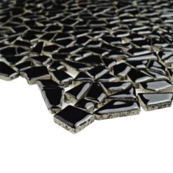 SomerTile 11.25" X 11.25" Dizzy Glossy Black Ceramic Mosaic Floor And Wall Tile (10 Tiles/ 8.98 Sqft.) -Master Locks Shop 3d17aef9 c5ab 48db 8f1e 5023a52f10d5 1.60f24f4f7ad98cd16055261159b34b88 1800x1800