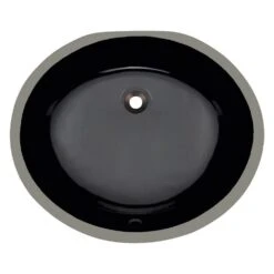 Polaris Sinks Undermount Porcelain Bathroom Sink In Black
