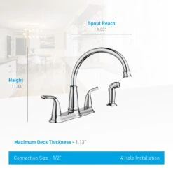 Brecklyn 2-Handle Standard Kitchen Faucet With Side Sprayer In Spot Resist Stainless -Master Locks Shop 3e036d8a0eec2dac3564eabca5bd9505 1800x1800