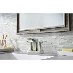 Venturi 4 In. Centerset 2-Handle Bathroom Faucet In Spot Defense Brushed Nickel -Master Locks Shop 3f30d9dc0ba5bb0180df181eeb1f2cc3 1800x1800