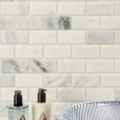 MSI Greecian White Beveled 12 In. X 12 In. X 10 Mm Polished Marble Mesh-Mounted Mosaic Tile (1 Sq. Ft.) -Master Locks Shop 4049b036b59c33e55839401a96fbbeeb 1800x1800