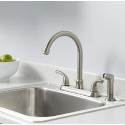 Builders 2-Handle Standard Kitchen Faucet With Sprayer In Stainless Steel -Master Locks Shop 420cbe3984b900e82dea35dd15e8e0de 1800x1800