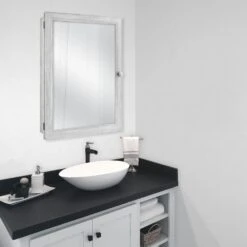 20 In. X 26 In. Recessed Or Surface Mount Framed Medicine Cabinet In Gray -Master Locks Shop 4382c488362f15f8d3334e8a8c562c09 1800x1800