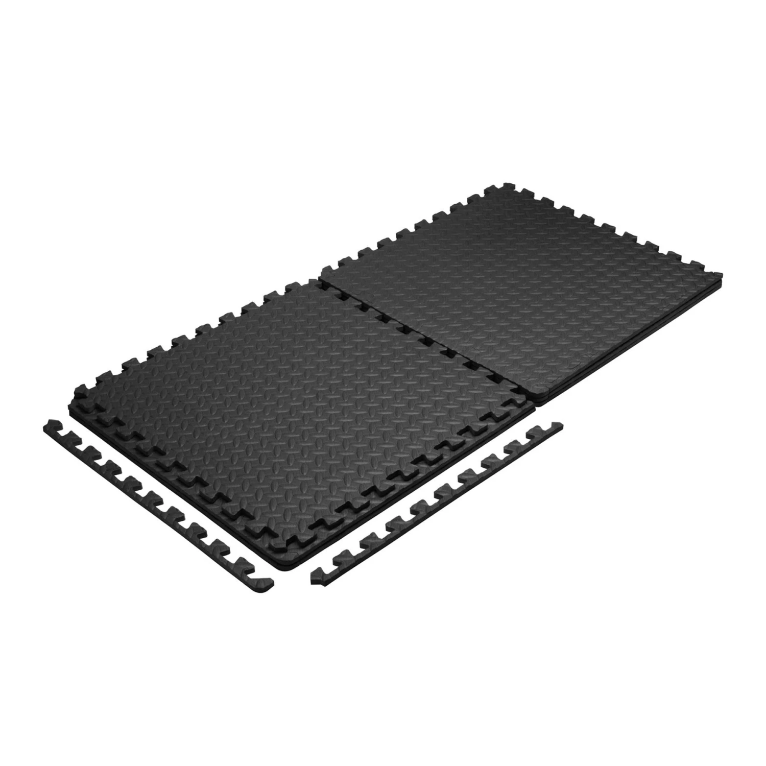 Yes4All Interlocking Foam Mats With Border - Cover 24 SQFT (6 Pcs, Black) 3 Yes4All Interlocking Foam Mats With Border - Cover 24 SQFT (6 Pcs, Black)