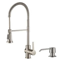 Britt Single Handle Commercial Kitchen Faucet With Dual Function Sprayhead In All-Brite Spot Free Stainless Steel Finish -Master Locks Shop 4448df8fdd98dfb41468566b15951cf8 1800x1800