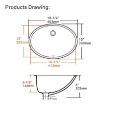 Boyel Living Oval Undercounter Bathroom Ceramic Sink, White, Insize 16 In. X 13 In. 14 Boyel Living Oval Undercounter Bathroom Ceramic Sink, White, Insize 16 In. X 13 In. -Master Locks Shop 475b4cf2538a854f2512b1bba787ff41 1800x1800