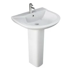 Barclay Products Anabel 555 Pedestal Combo Bathroom Sink In White