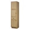 Quality One™ 18"W X 21"D X 78"H Unfinished Oak Linen Cabinet -Master Locks Shop 4831023 18oakLF 1800x1800