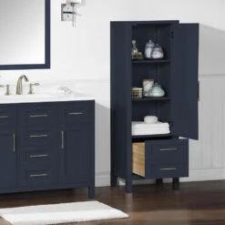 Ove Decors Michigan 20''W X 14.50"D X 60"H Midnight Blue Linen Cabinet 9 Ove Decors Michigan 20''W X 14.50"D X 60"H Midnight Blue Linen Cabinet -Master Locks Shop 4838089 P ALT1 1800x1800