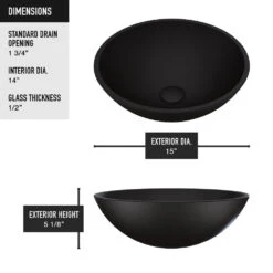 VIGO Black Round Cavalli MatteShell Glass Bathroom Vessel Sink -Master Locks Shop 48cf7b4910b2ed3065f81fada7e56747 1800x1800