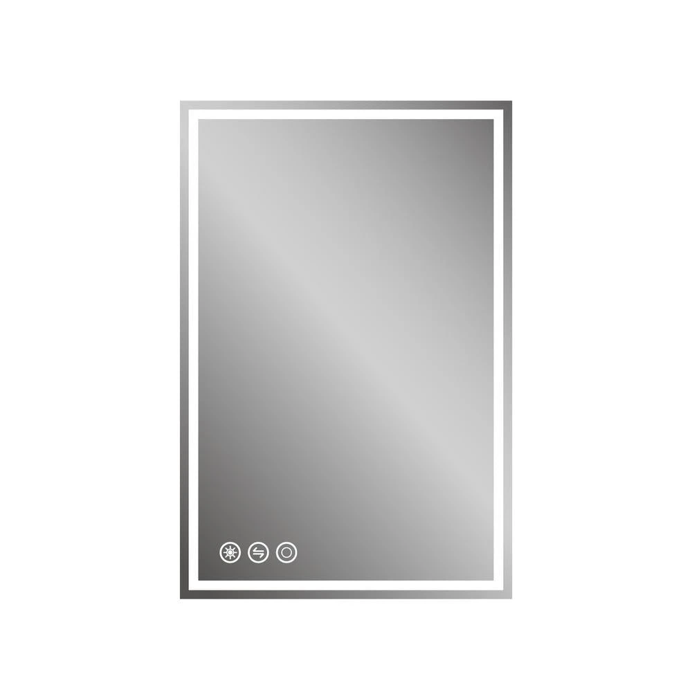 24in X 36in Frameless Led Lighted Bathroom Wall Mounted Mirror 6 24in X 36in Frameless Led Lighted Bathroom Wall Mounted Mirror - Image 4