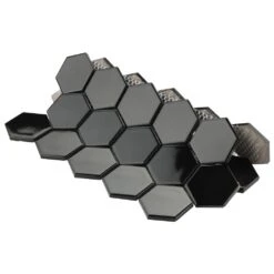 Merola Tile Metro Hex 2 In. Glossy Black 11-1/8"x12-5/8" X 7 Mm Porcelain Mosaic Tile (9.64 Sq. Ft. / Case) -Master Locks Shop 4cbfd2ce02390ec9f2560253fd6a9cf5 1800x1800