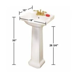 Cloakroom 19 In. Pedestal Combo Bathroom Sink In White With Overflow -Master Locks Shop 50c0c167d8b11000429afba72e1d7ac4 1800x1800