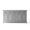 Sadie 67 In. W X 21.5 In. D Vanity In Dove Grey With Marble Vanity Top In Natural White With White Sinks