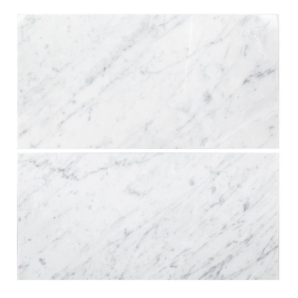 Jeffrey Court Carrara White 6 In. X 12 In. Honed Marble Wall And Floor Tile (1 Sq. Ft. / Pack) 3 Jeffrey Court Carrara White 6 In. X 12 In. Honed Marble Wall And Floor Tile (1 Sq. Ft. / Pack)