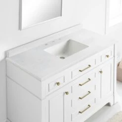 Melpark 48 In. W X 22 In. D Bath Vanity In White With Cultured Marble Vanity Top In White With White Sink 21 Melpark 48 In. W X 22 In. D Bath Vanity In White With Cultured Marble Vanity Top In White With White Sink -Master Locks Shop 55b798780ceca213c95af3853121bea2 1800x1800