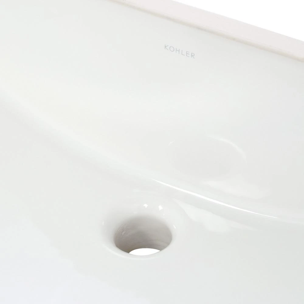 KOHLER Ladena 23-1/4 In. Undermount Bathroom Sink In White With Overflow Drain 12 KOHLER Ladena 23-1/4 In. Undermount Bathroom Sink In White With Overflow Drain - Image 10