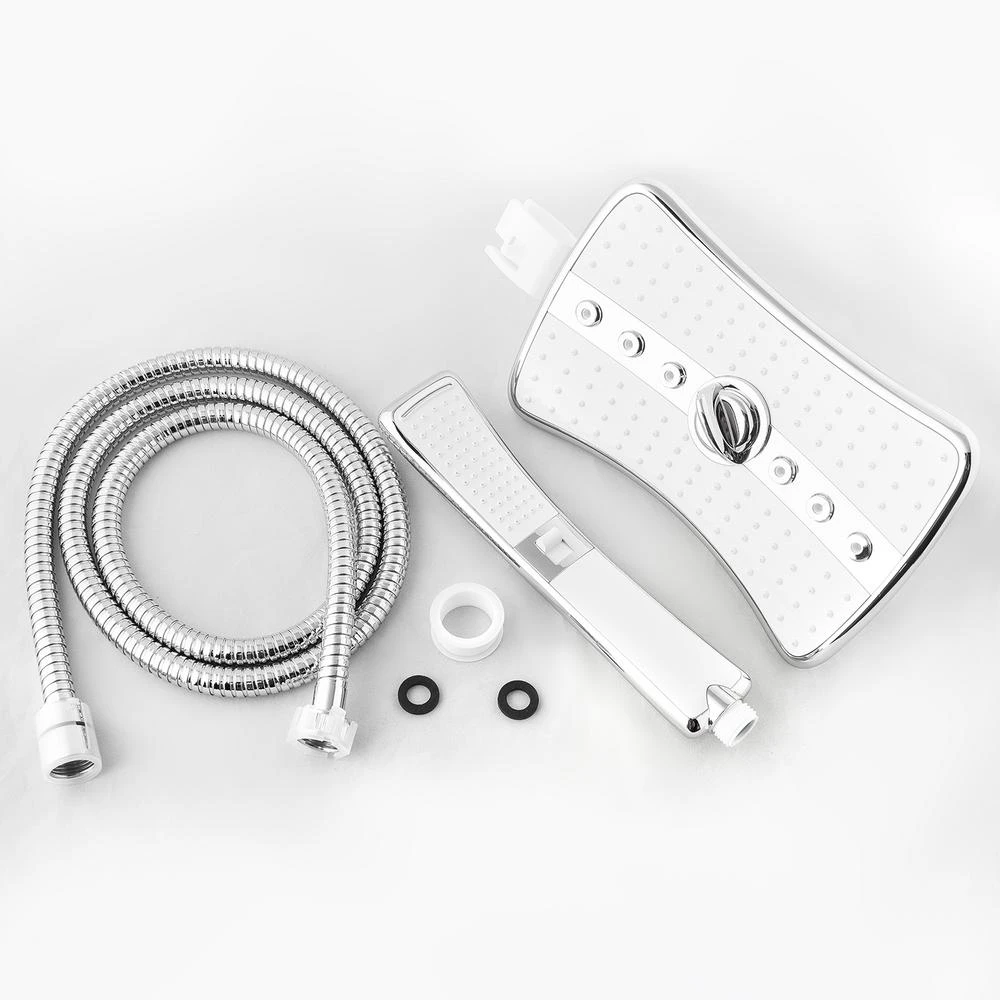 4-spray 9 In. Dual Shower Head And Handheld Shower Head In Chrome 10 4-spray 9 In. Dual Shower Head And Handheld Shower Head In Chrome - Image 8