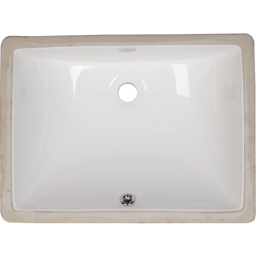 MSI Rectangle Undermount Porcelain Ceramic Bathroom Sink In White 3 MSI Rectangle Undermount Porcelain Ceramic Bathroom Sink In White