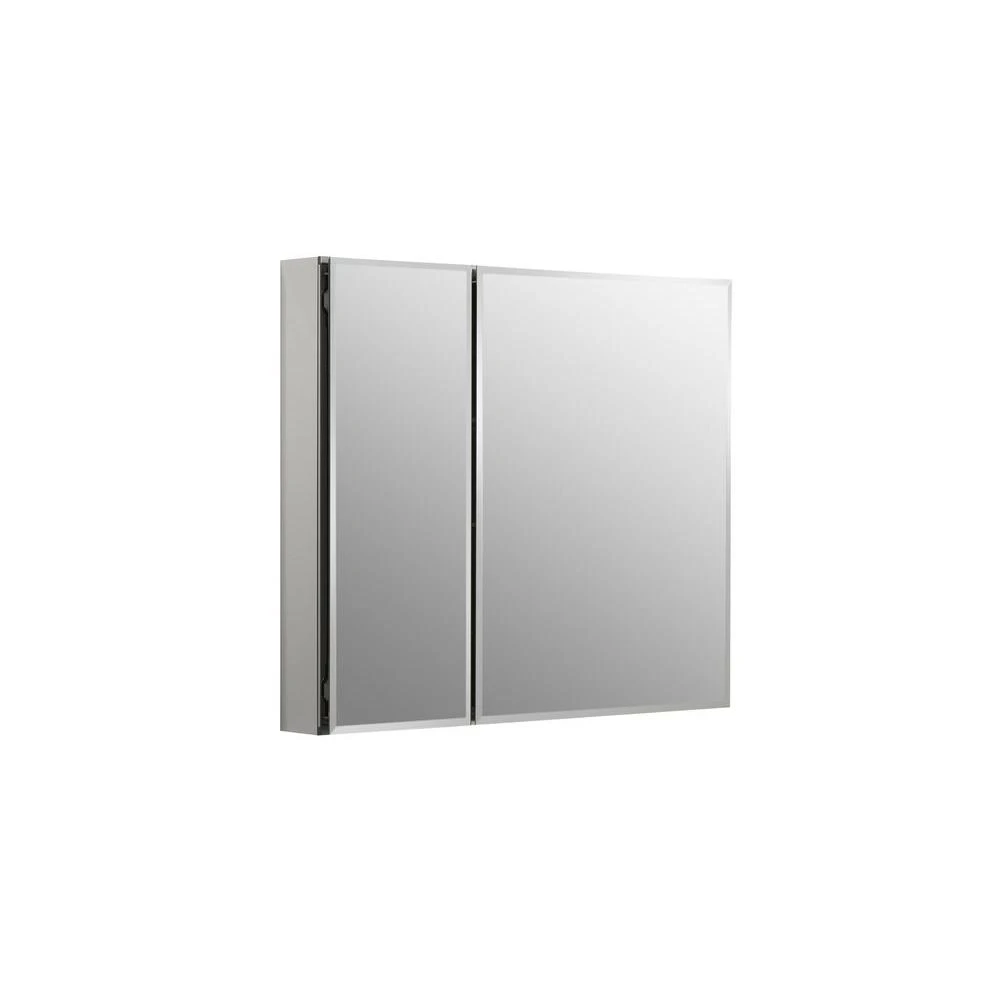 30 In. W X 26 In. H Two-Door Recessed Or Surface Mount Medicine Cabinet In Silver Aluminum 3 30 In. W X 26 In. H Two-Door Recessed Or Surface Mount Medicine Cabinet In Silver Aluminum