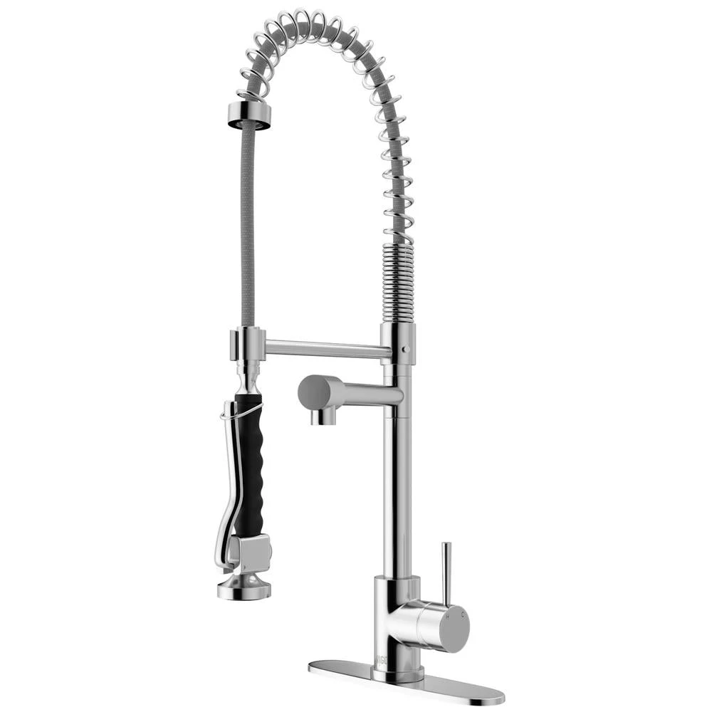 Zurich Single-Handle Pull-Down Sprayer Kitchen Faucet With Deck Plate In Matte Black 13 Zurich Single-Handle Pull-Down Sprayer Kitchen Faucet With Deck Plate In Matte Black - Image 11